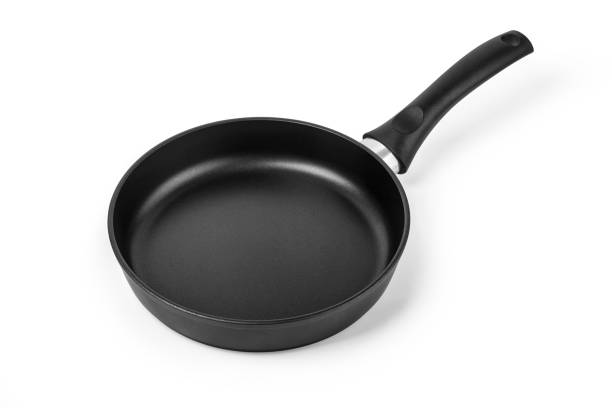 Frying pan isolated on white background with clipping path